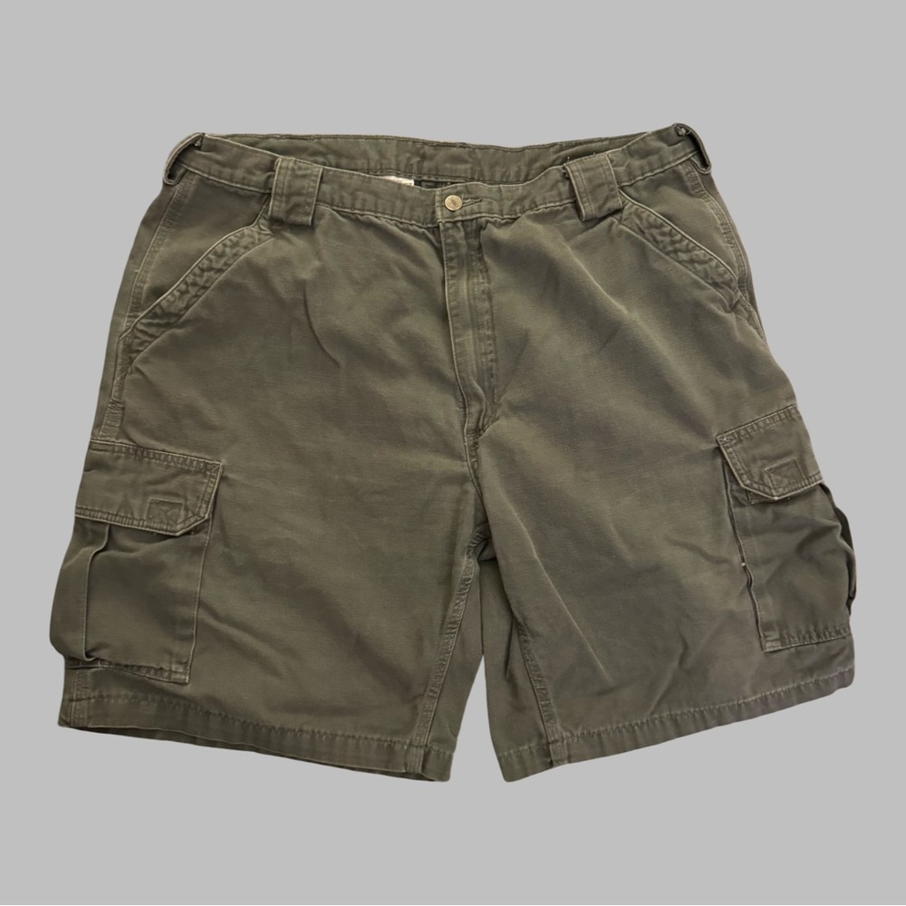 CARHARTT Men's Cargo Shorts in Olive Green Size 42